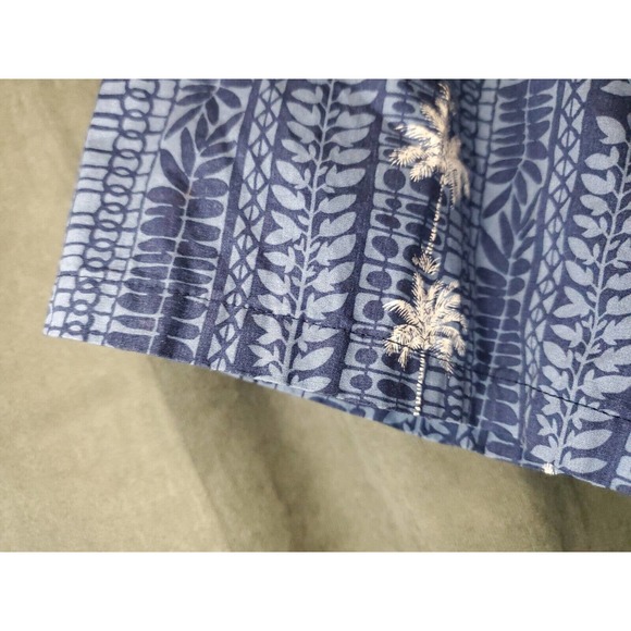 Vintage Single Stitch Pacific Legend Blue Palm Button Up Hawaiian Shirt Men 2XL - Picture 4 of 7